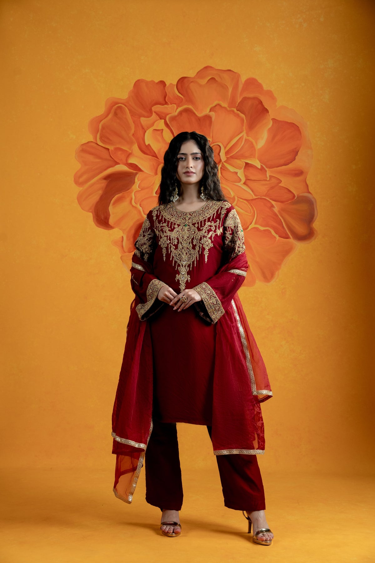 Surkh Suit Set - Divya Upadhya