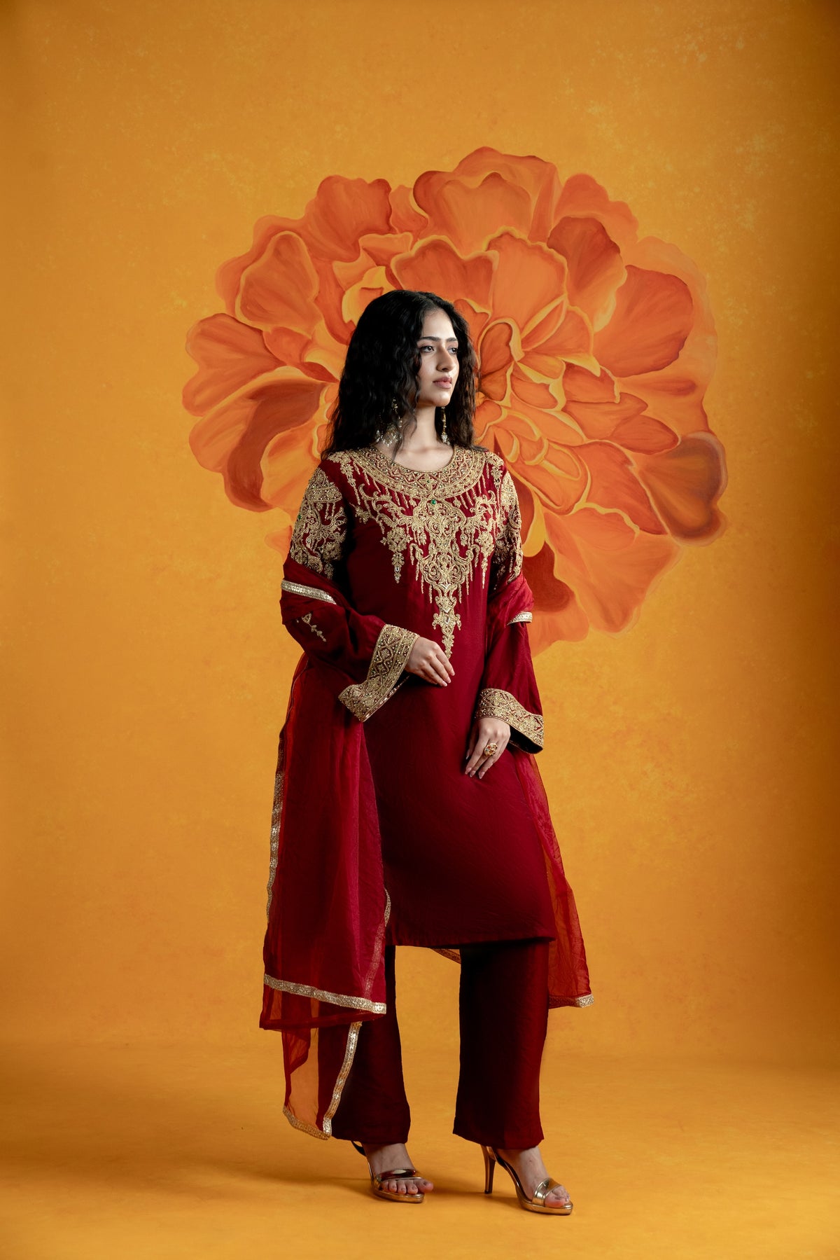 Surkh Suit Set - Divya Upadhya