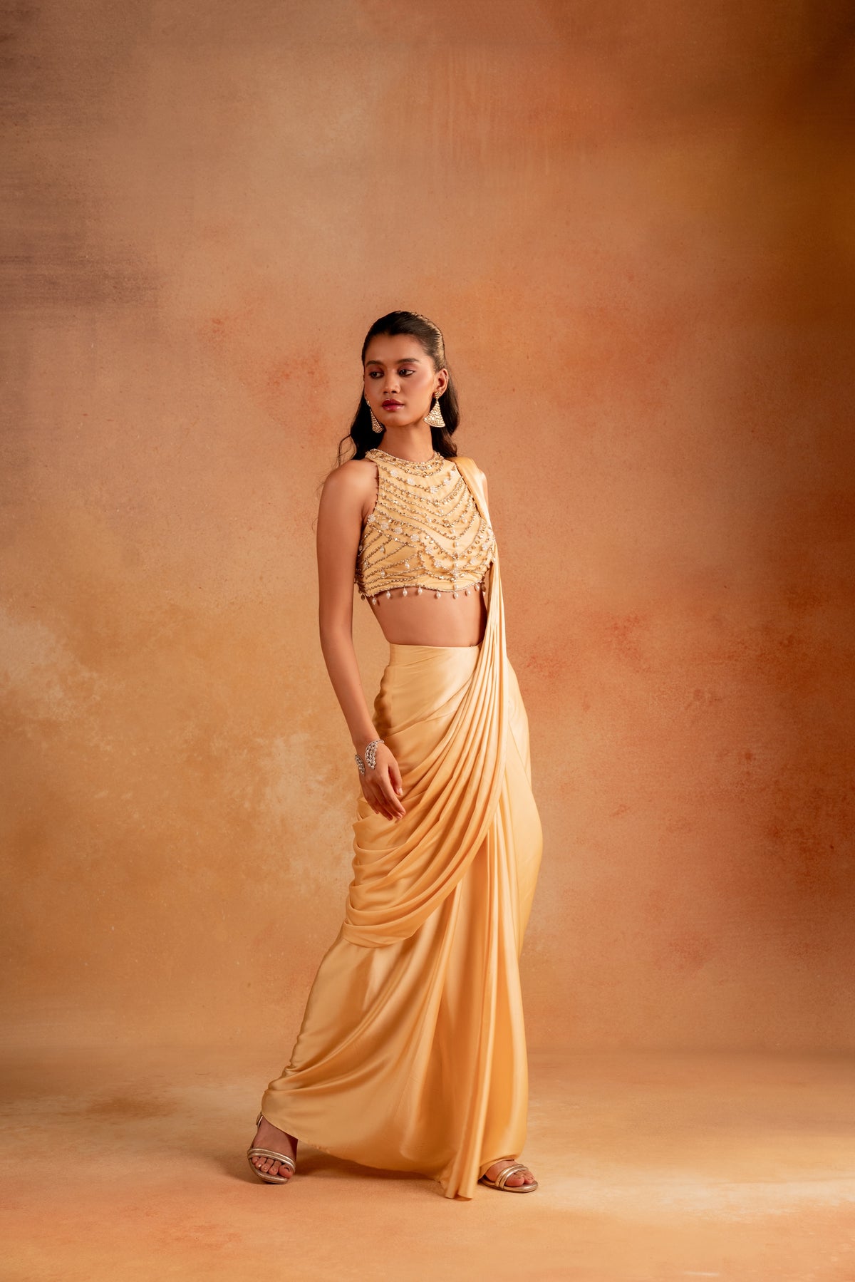 Butter Crystal Drape - Divya Upadhya