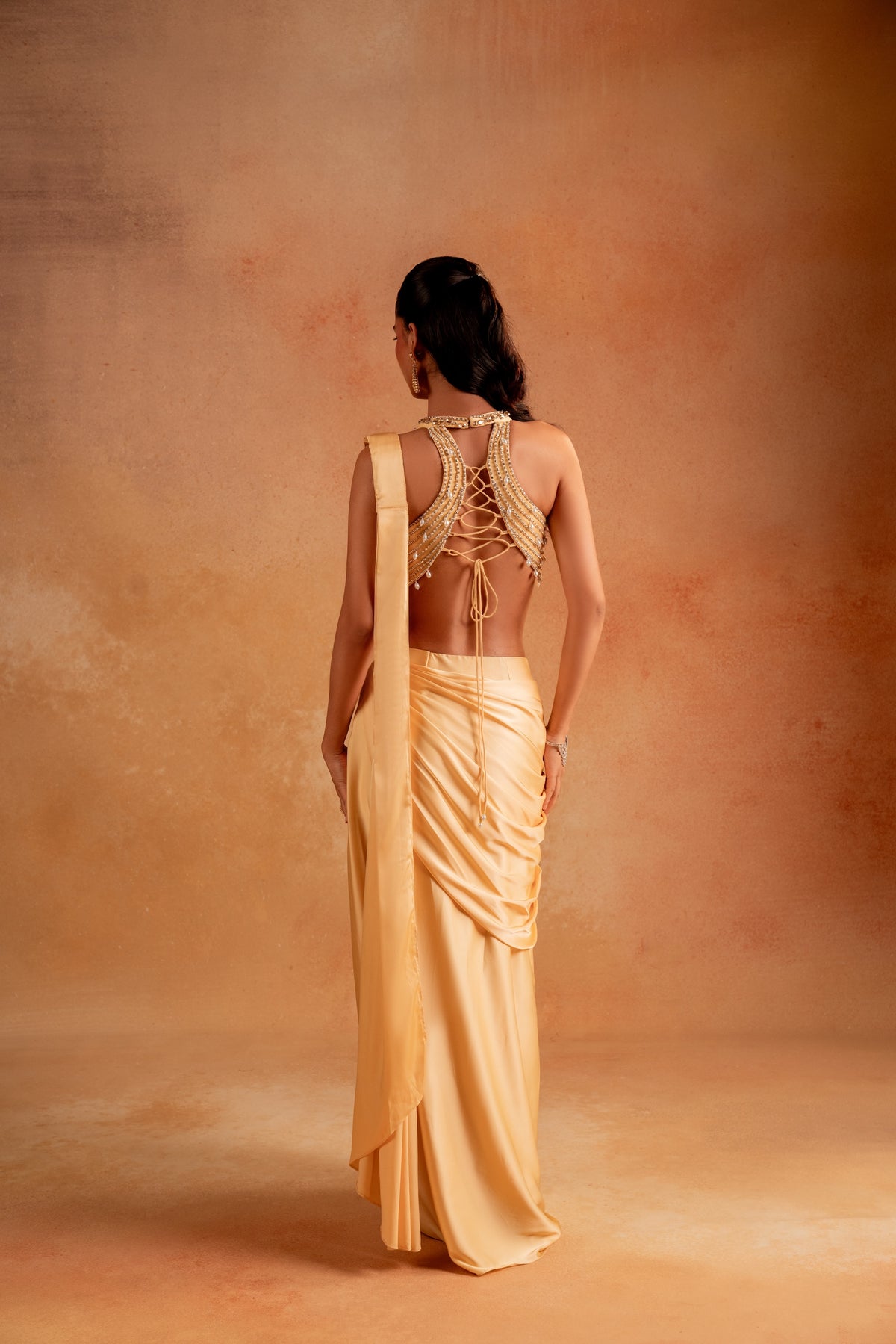 Butter Crystal Drape - Divya Upadhya