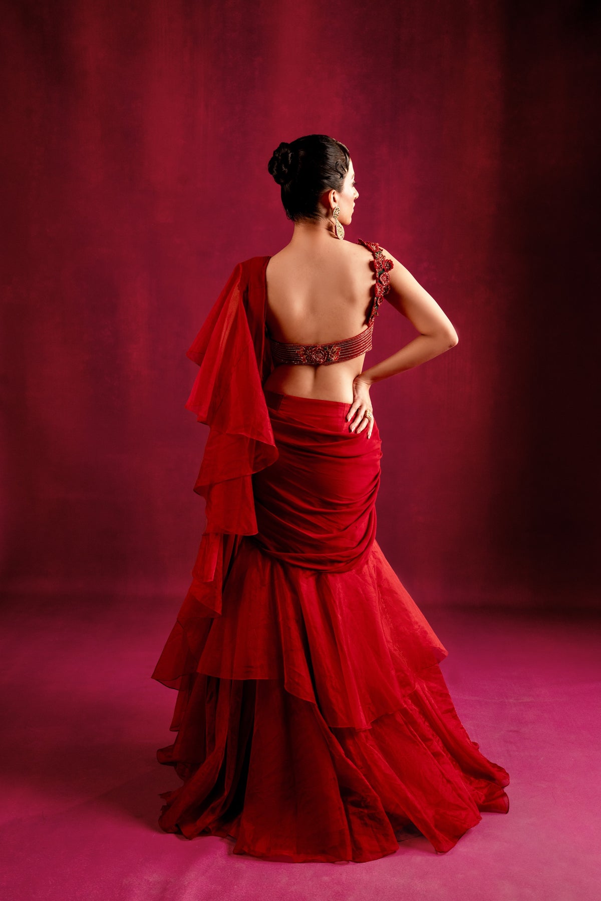 Scarlet Empress Saree - Divya Upadhya