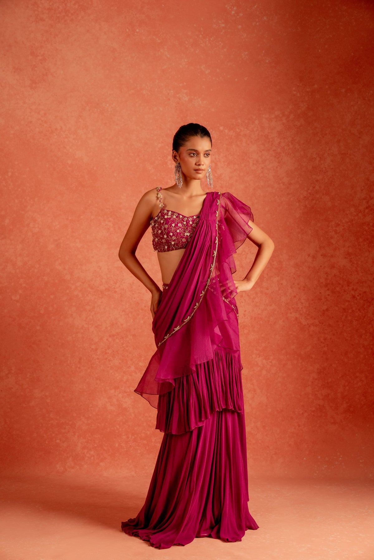 Violet Haze Saree - Divya Upadhya