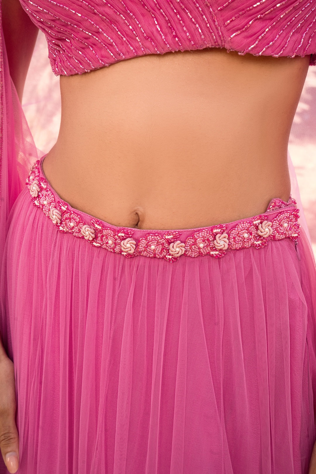 Rosé Reverie Lehenga