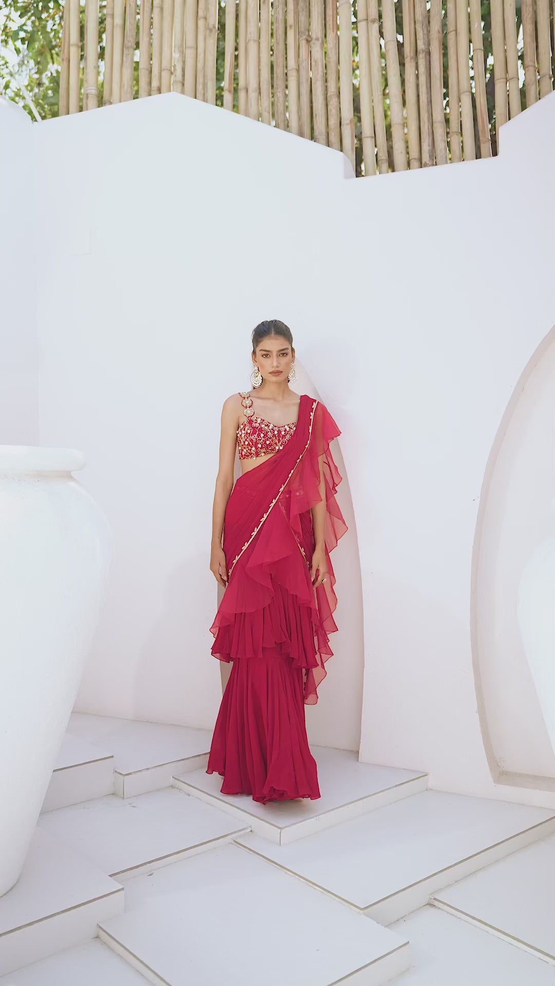 Scarlet Jasmine Saree