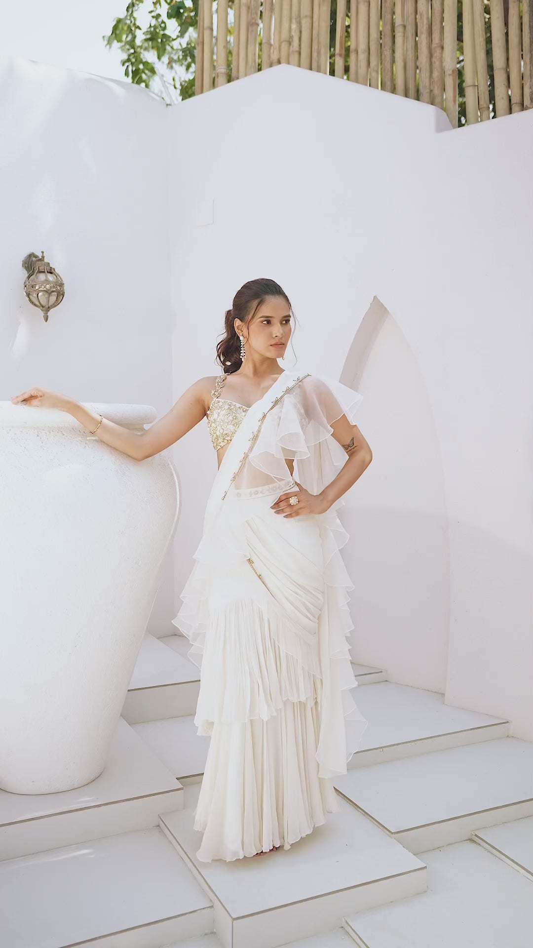 Sunlit Jasmine Saree
