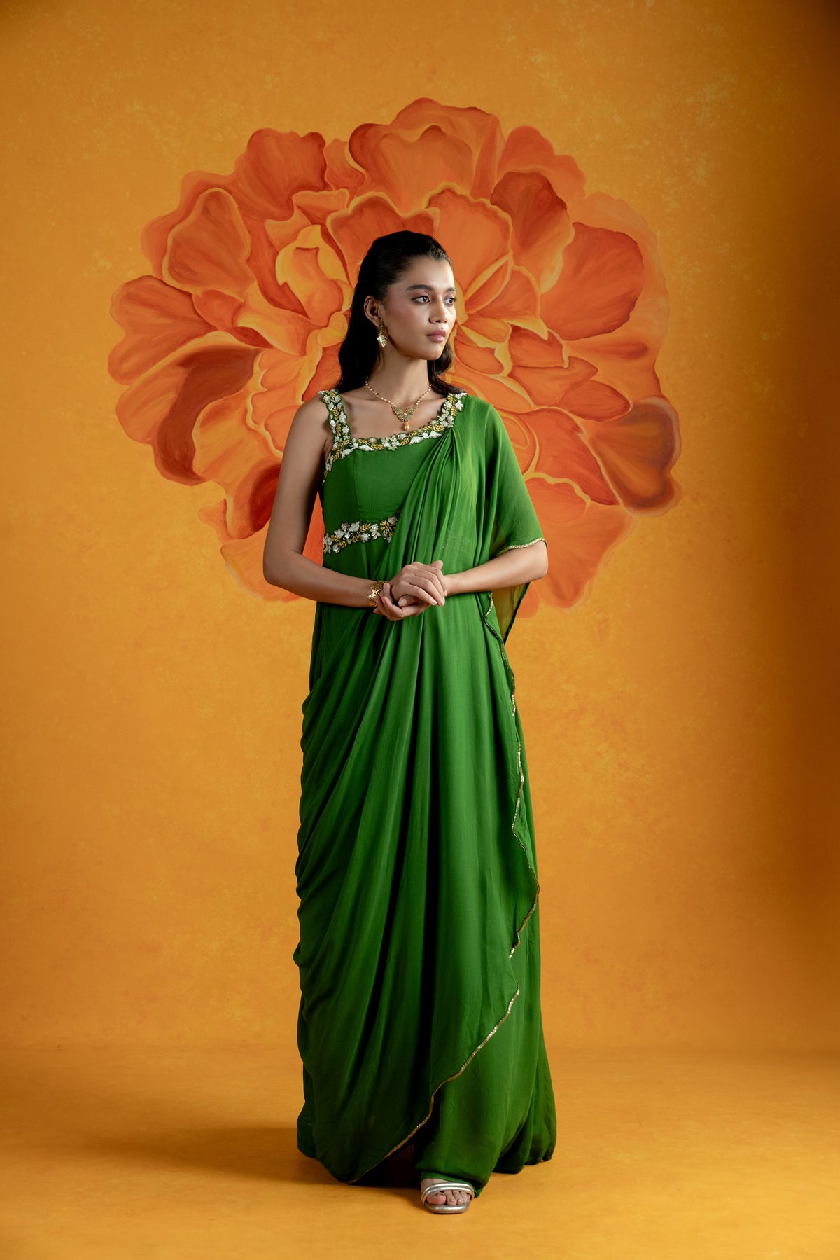 Myra Gown (Green) - Divya Upadhya