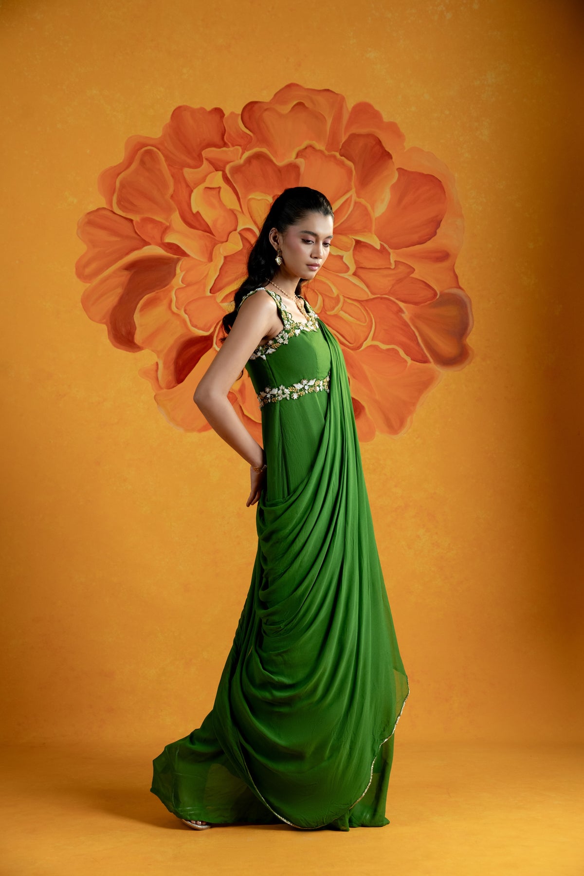 Myra Gown (Green) - Divya Upadhya