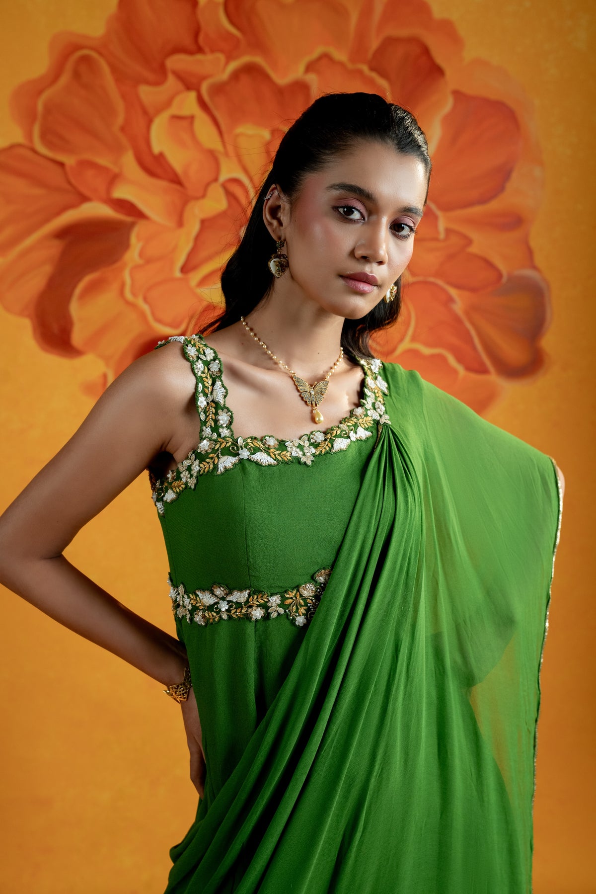 Myra Gown (Green) - Divya Upadhya
