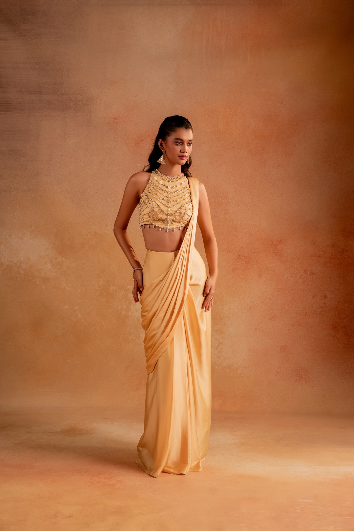 Butter Crystal Drape - Divya Upadhya