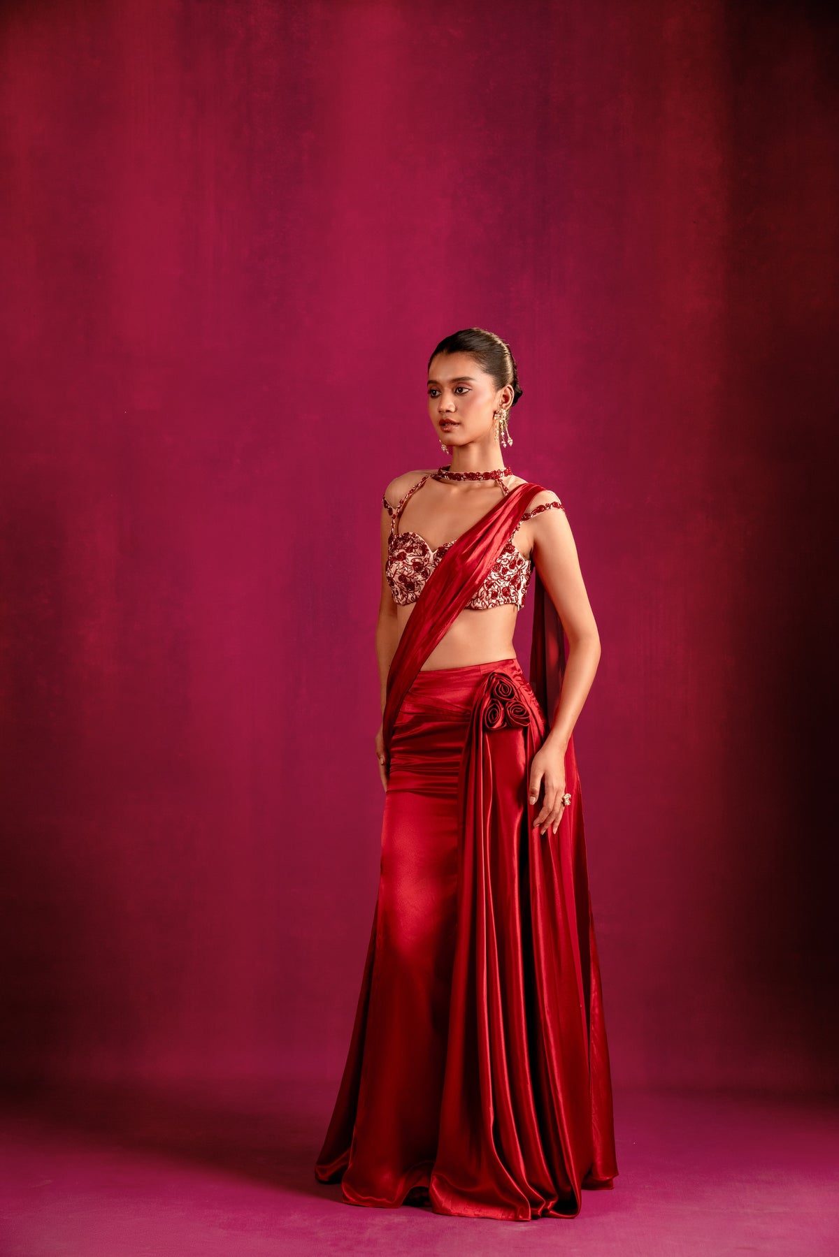 Scarlet Royale Saree - Divya Upadhya
