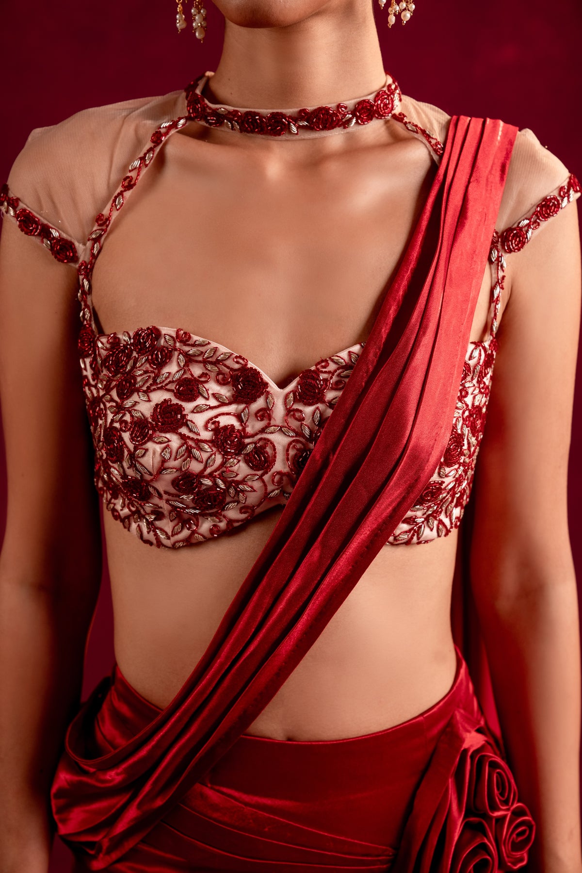 Scarlet Royale Saree - Divya Upadhya