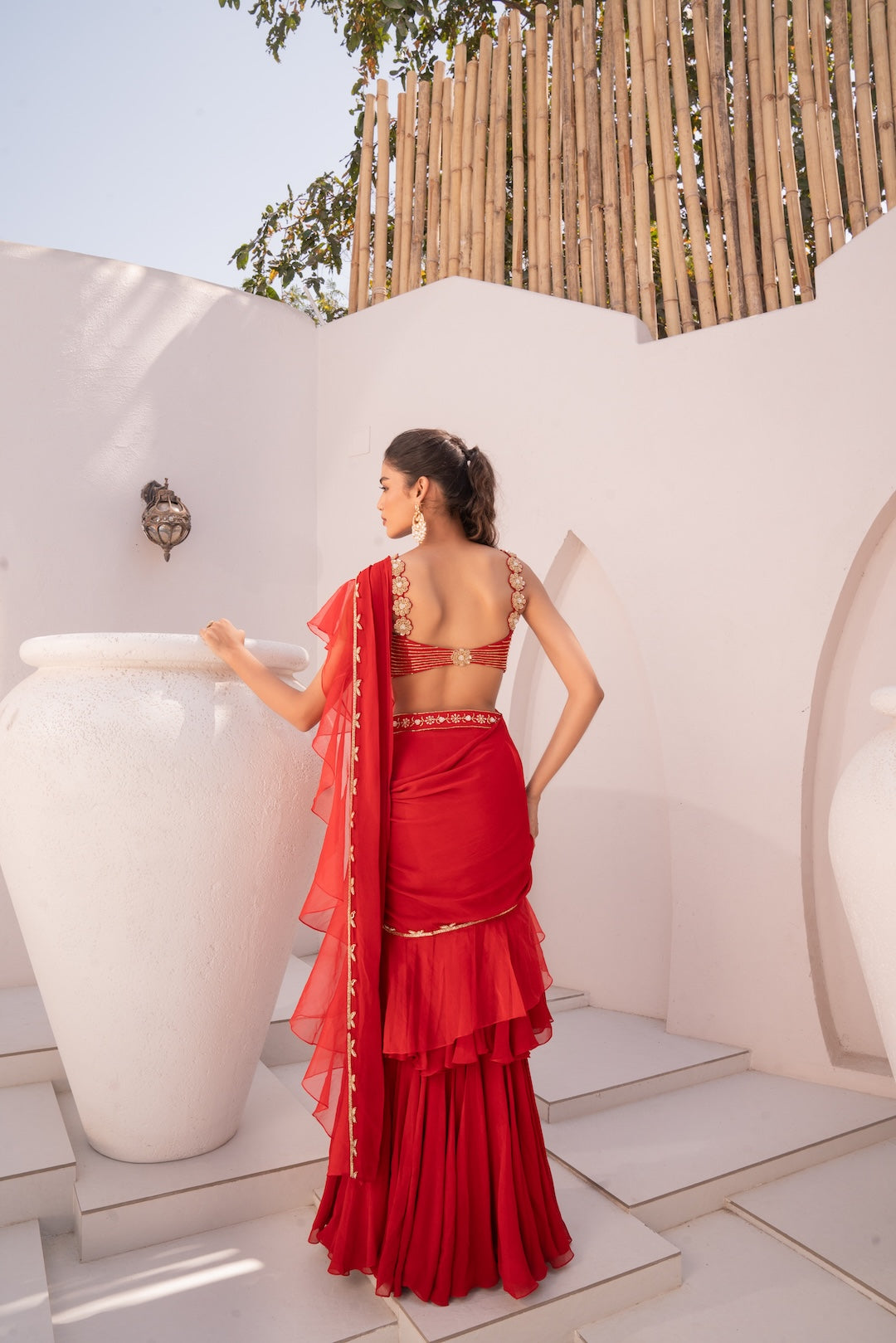 Scarlet Jasmine Saree